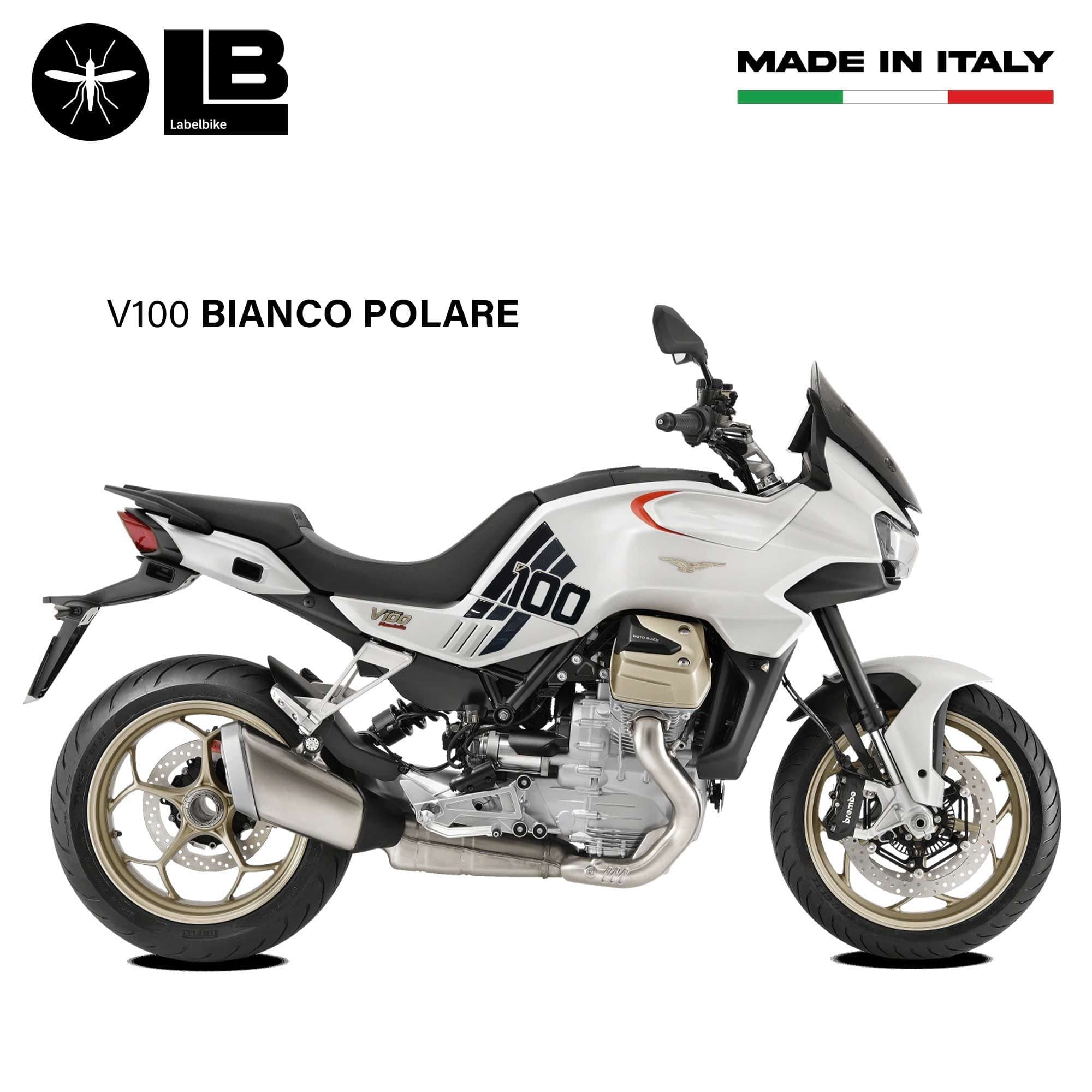 Adesivi laterali serbatoio compatibili con Moto Guzzi V100 Mandello 2022 - 2023 in Decalcomanie adesivi e magneti LabelBike - Bibbiano, commercioVirtuoso.it