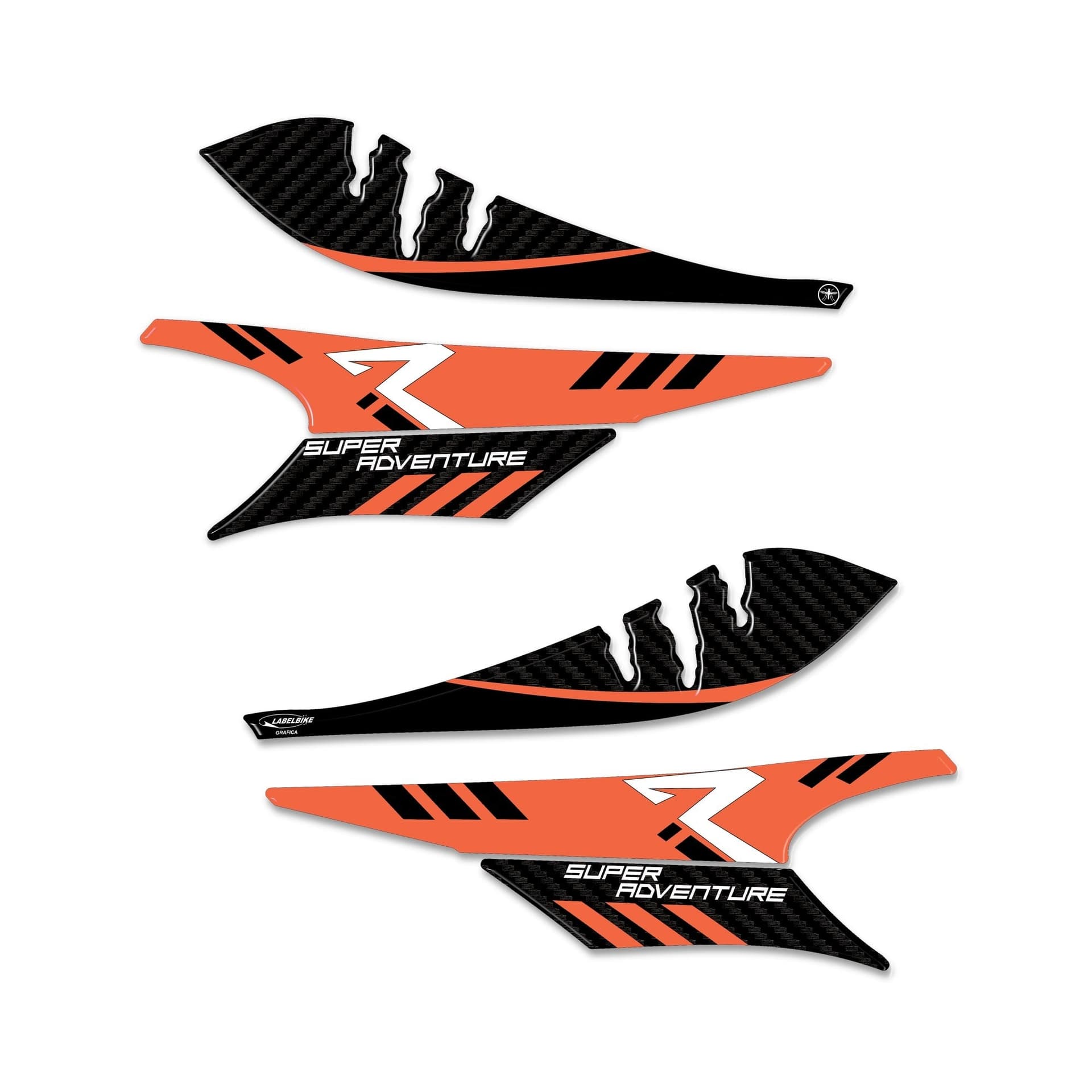 Adesivi Protezione Paramani compatibile con KTM 1290 Super Adventure-R 2016-20 in Decalcomanie adesivi e magneti LabelBike - Bibbiano, commercioVirtuoso.it