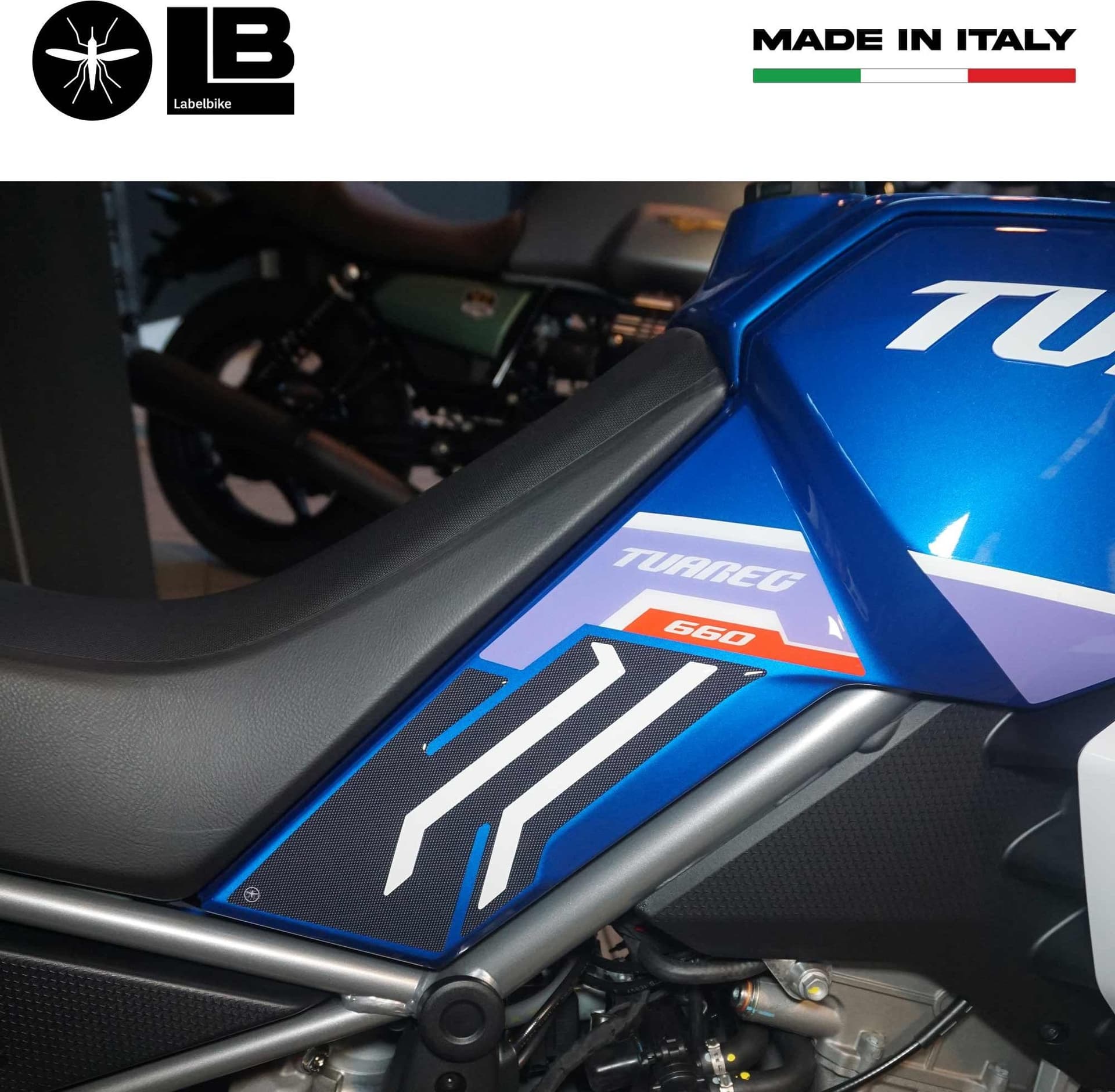 Adesivi Protezioni Laterali serbatoio compatibili con Aprilia Tuareg Tagelmust in Decalcomanie adesivi e magneti LabelBike - Bibbiano, commercioVirtuoso.it