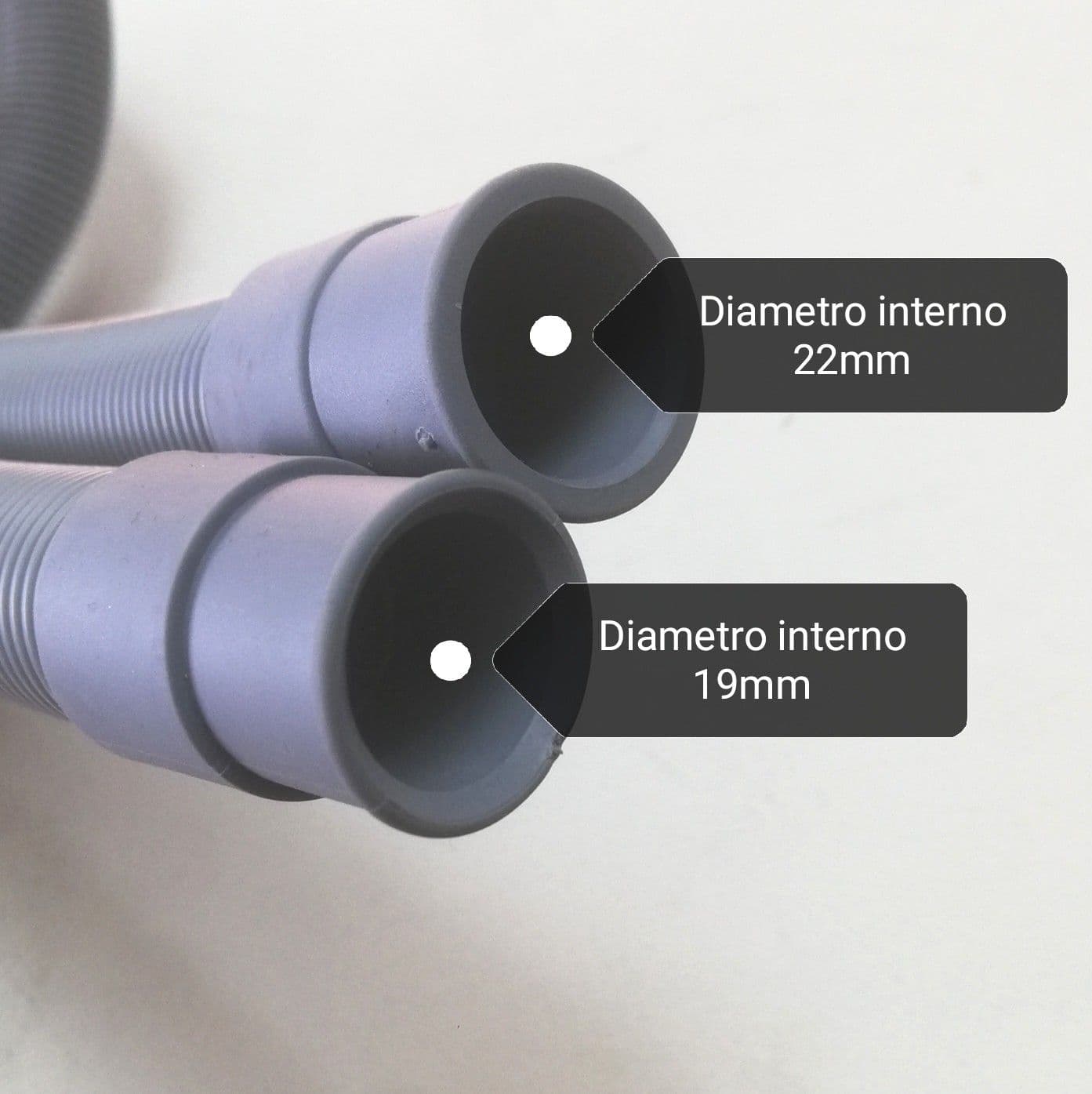 Tubo flessibile lunghezza 200cm in pvc per scarico lavatrice in Altri ricambi per lavatrici Aloiserw.com - Altomonte, commercioVirtuoso.it