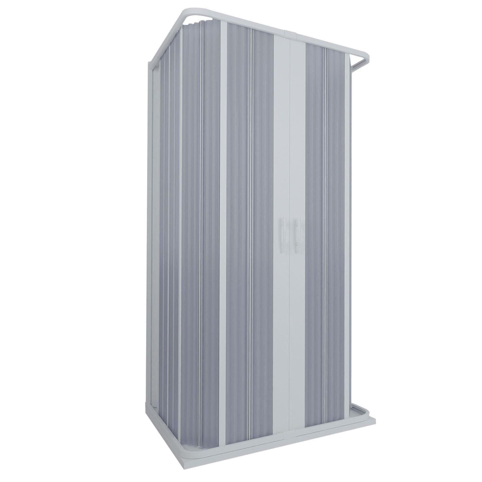 Box doccia 3 Lati "Flex" con fascia larga apertura centrale a soffietto riducibile "Made in Italy" – 60 X 60 X 60 cm – Forte