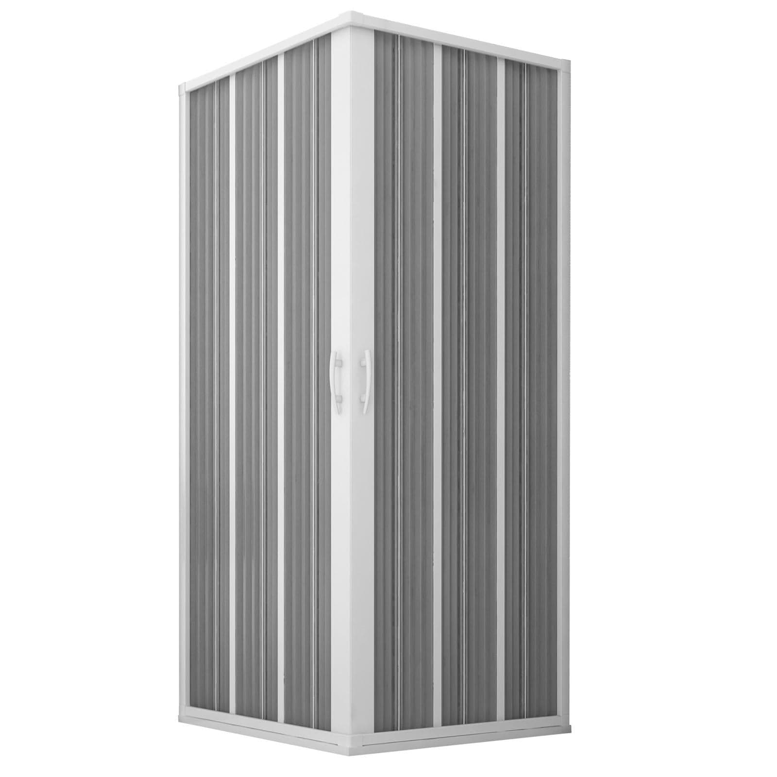 Box doccia angolare "Flex" con fascia larga apertura centrale a soffietto riducibile "Made in Italy" – 70 X 70 cm – Forte –