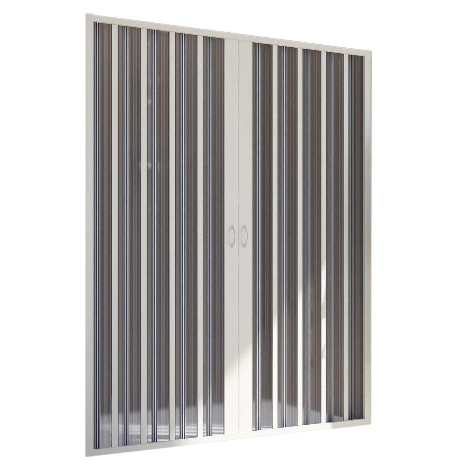 Box doccia per nicchia "Flex" con fascia larga apertura centrale a soffietto riducibile "Made in Italy" – 90 X h 185 cm –
