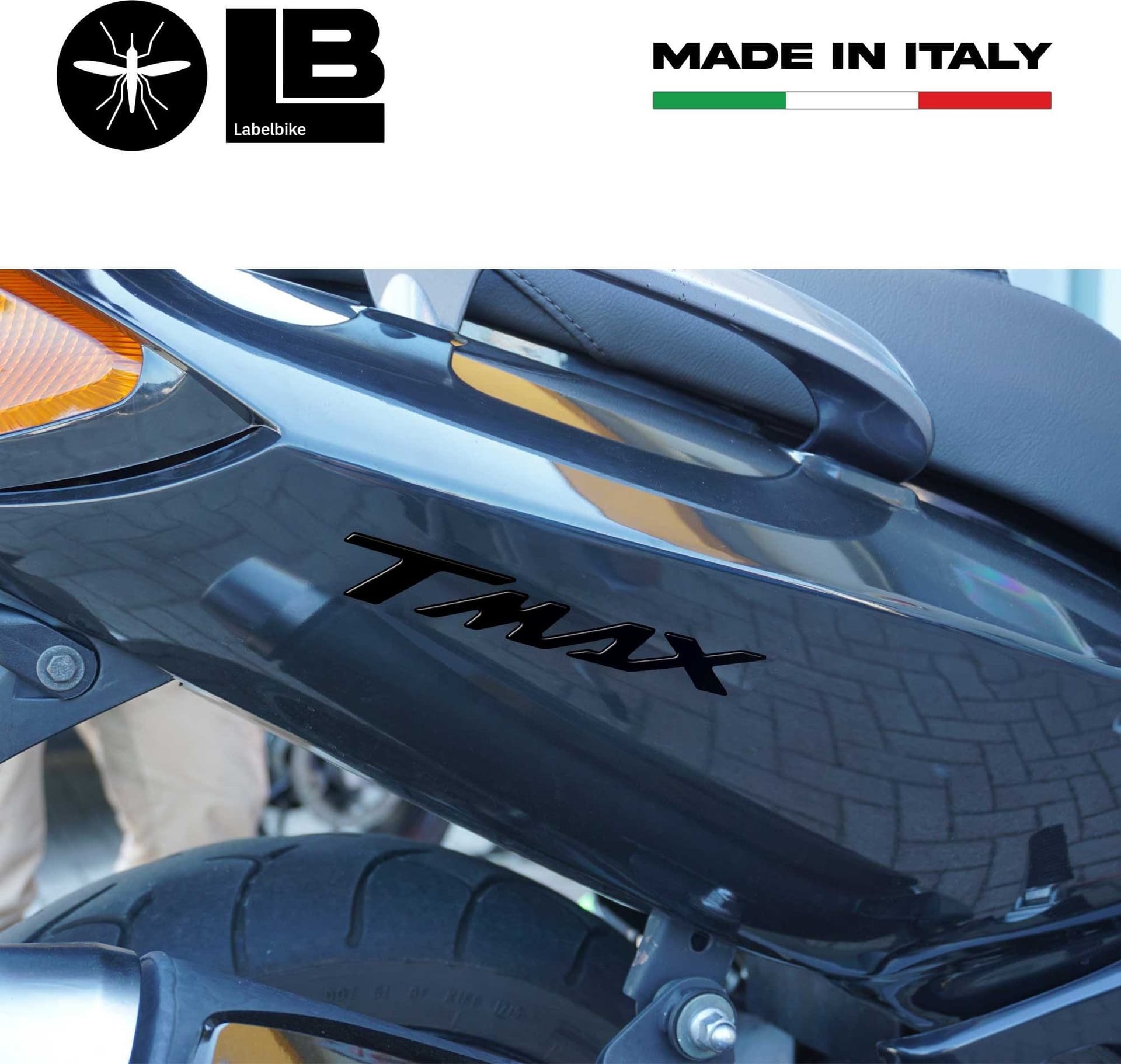 adesivi resina 3D Scritte tmax scooter compatibili con Yamaha T-Max 500-530-560 in Decalcomanie adesivi e magneti LabelBike - Bibbiano, commercioVirtuoso.it
