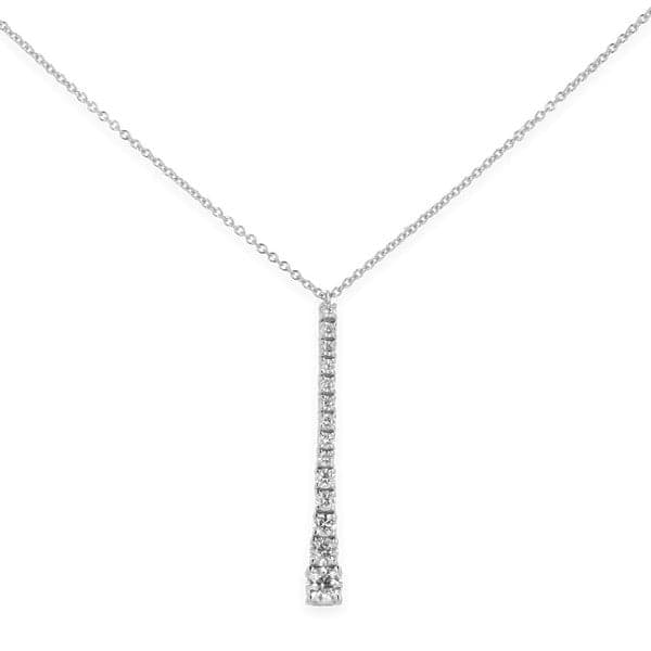 Namuri - Collana con Pendente Degradè In Oro Bianco 18K E Diamanti