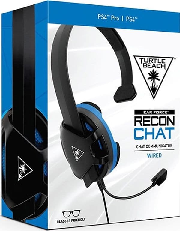 Mono Cuffia Turtle Beach Wired Recon Chat Headset Tbs-3345-02 PS4 One Cellullare Pc Black