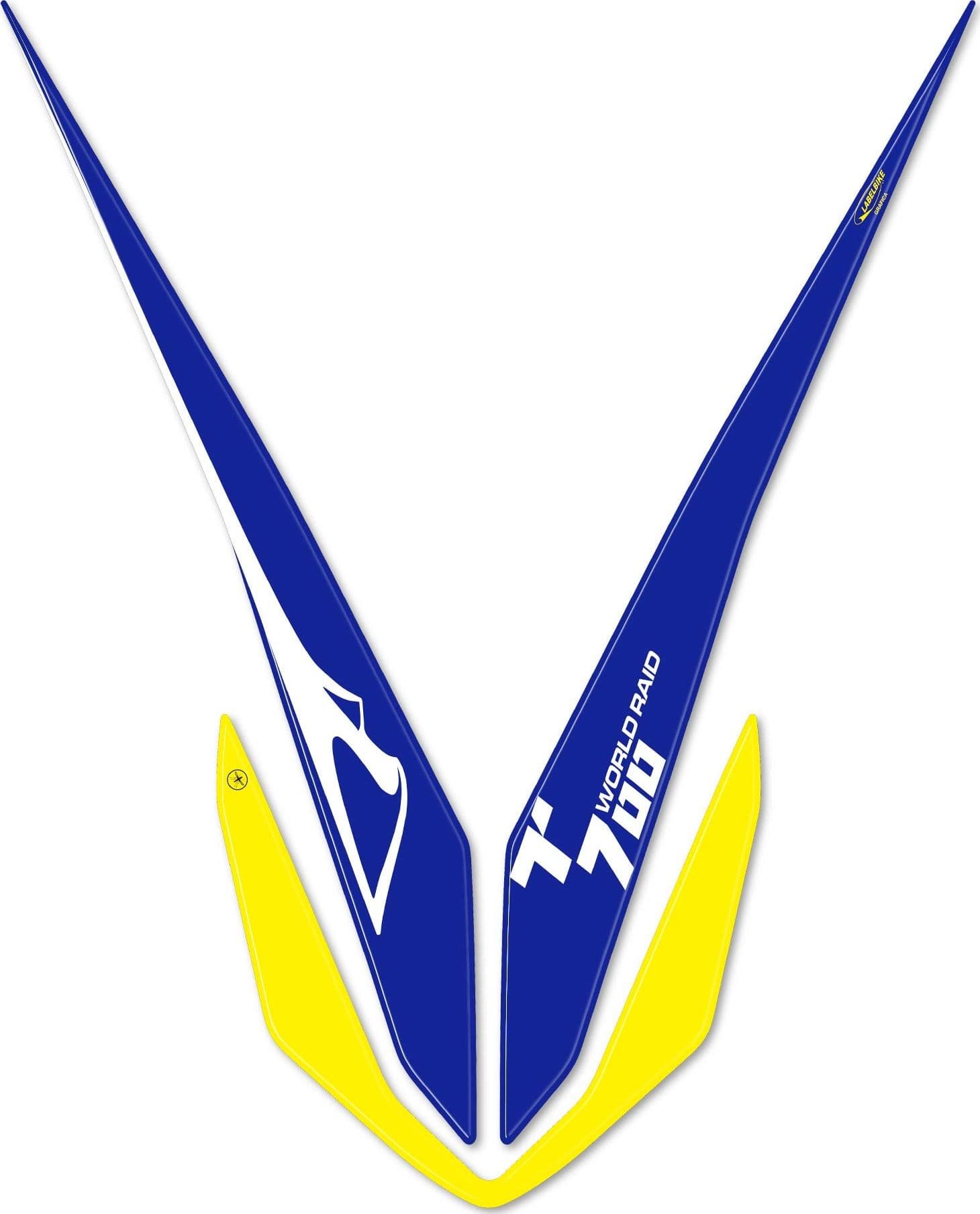 Adesivo 3D Parafango alto compatibile con Yamaha Tenere 700 World Raid - Blu in Decalcomanie adesivi e magneti LabelBike - Bibbiano, commercioVirtuoso.it