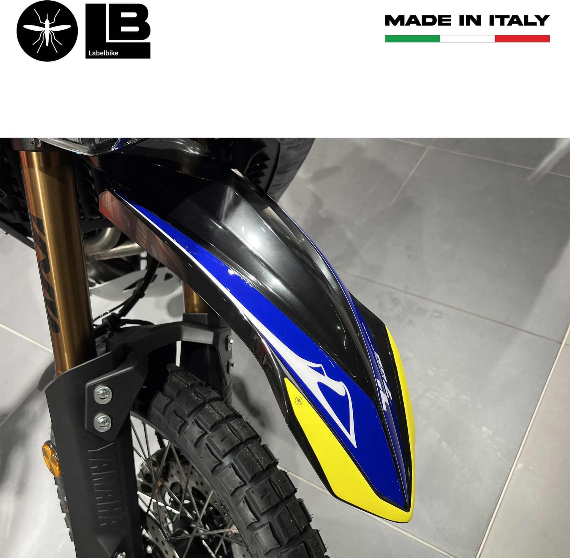 Adesivo 3D Parafango alto compatibile con Yamaha Tenere 700 World Raid - Blu in Decalcomanie adesivi e magneti LabelBike - Bibbiano, commercioVirtuoso.it