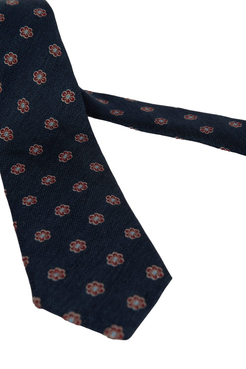 Cravatta uomo Bergamotto - Blu fantasia fiore in Cravatte Couture - Sestu, commercioVirtuoso.it