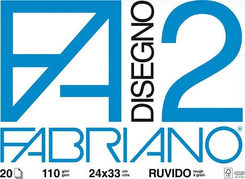BLOCCO FABRIANO2 (24X33CM 20FG 110GR RUVIDO 4 ANGOLI