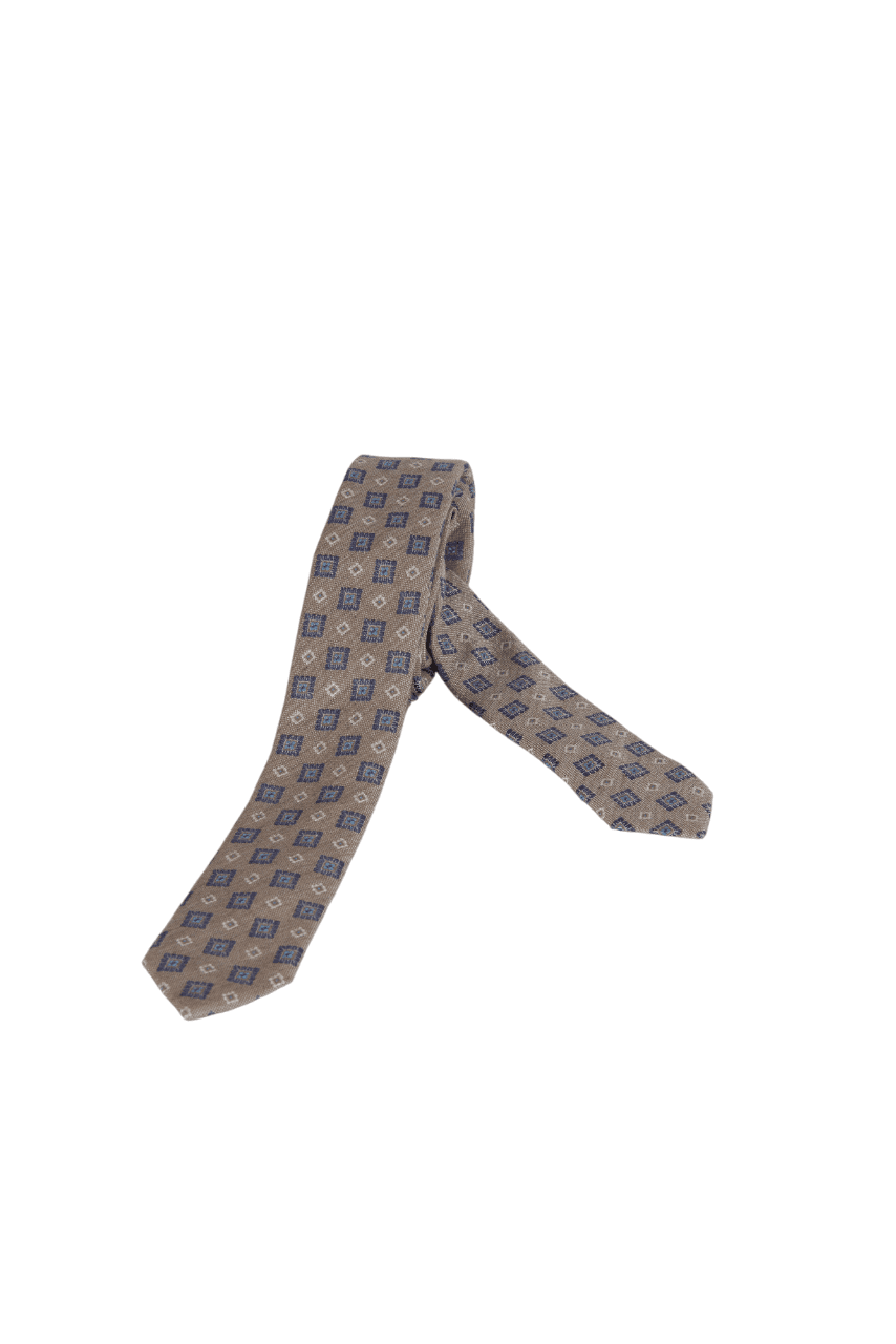 Cravatta uomo Cantarelli - Stretta 5 cm - fantasia fondo beige in Cravatte Couture - Sestu, commercioVirtuoso.it