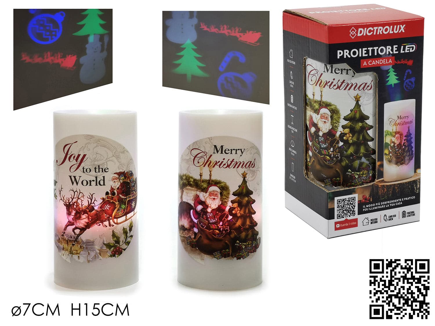 Candela Proiettore con Led 2 Assortimenti