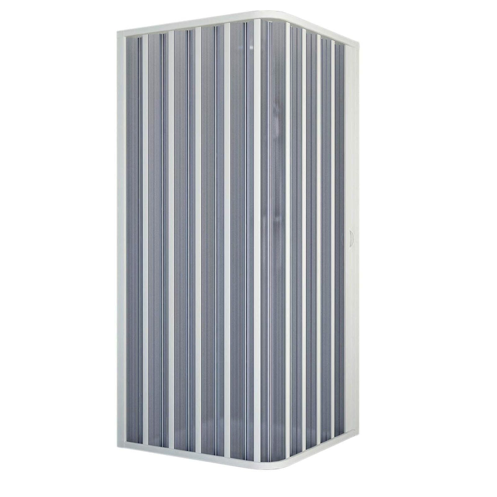 Box doccia angolare "Flex" con fascia larga apertura laterale a soffietto riducibile "Made in Italy" – 70 X 70 cm – Forte –