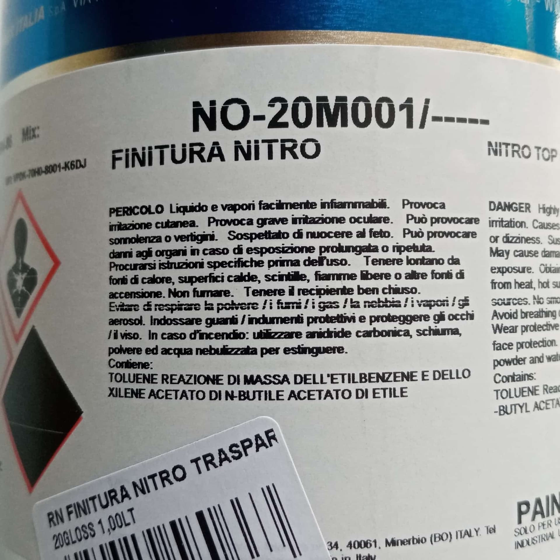 Renner NO-20M001 1lt finitura nitro trasparente opaca 20 gloss in Vernice Aloiserw.com - Altomonte, commercioVirtuoso.it