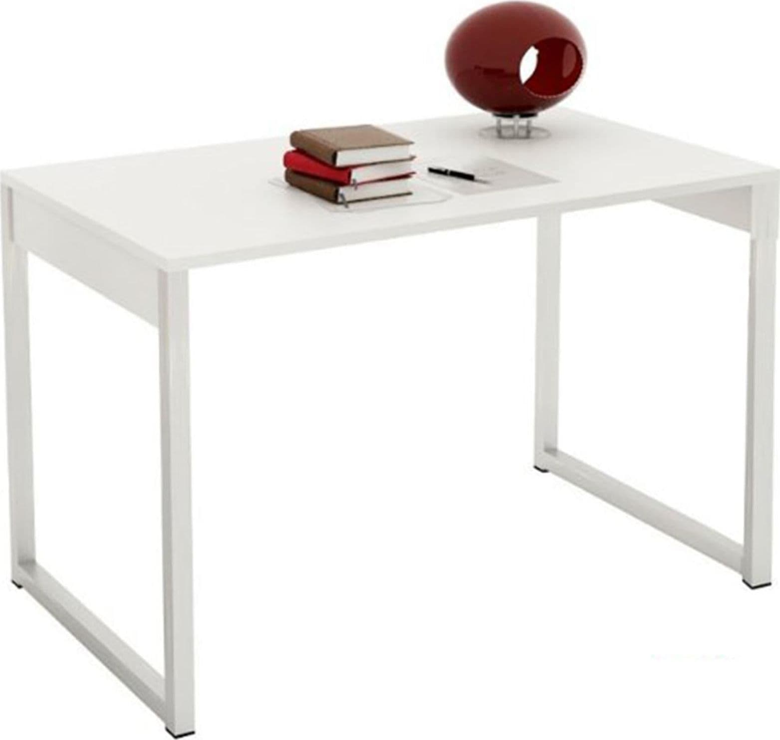 Scrivania per ufficio e stanzetta, con piedi in metallo da 120 cm "Made in Italy" – Composad – tavolo