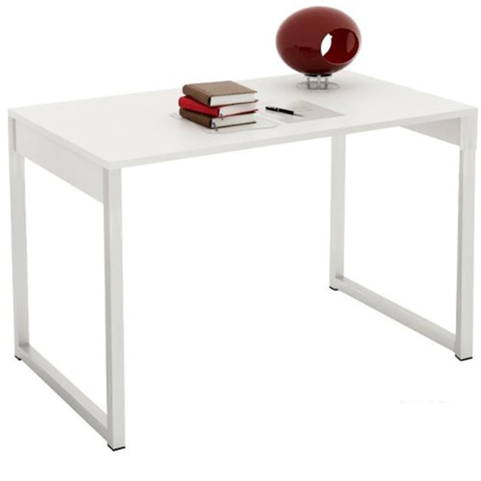 Scrivania per ufficio e stanzetta, con piedi in metallo da 120 cm "Made in Italy" - 4