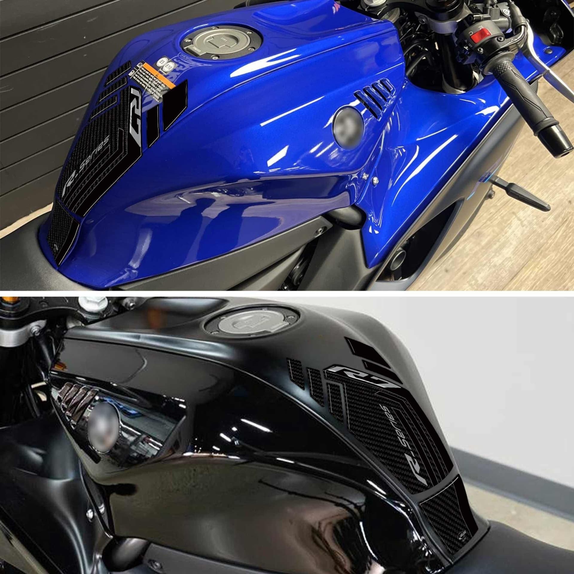 Adesivo 3D Protezione Paraserbatoio moto compatibile con Yamaha R7 2021-2024 in Decalcomanie adesivi e magneti LabelBike - Bibbiano, commercioVirtuoso.it