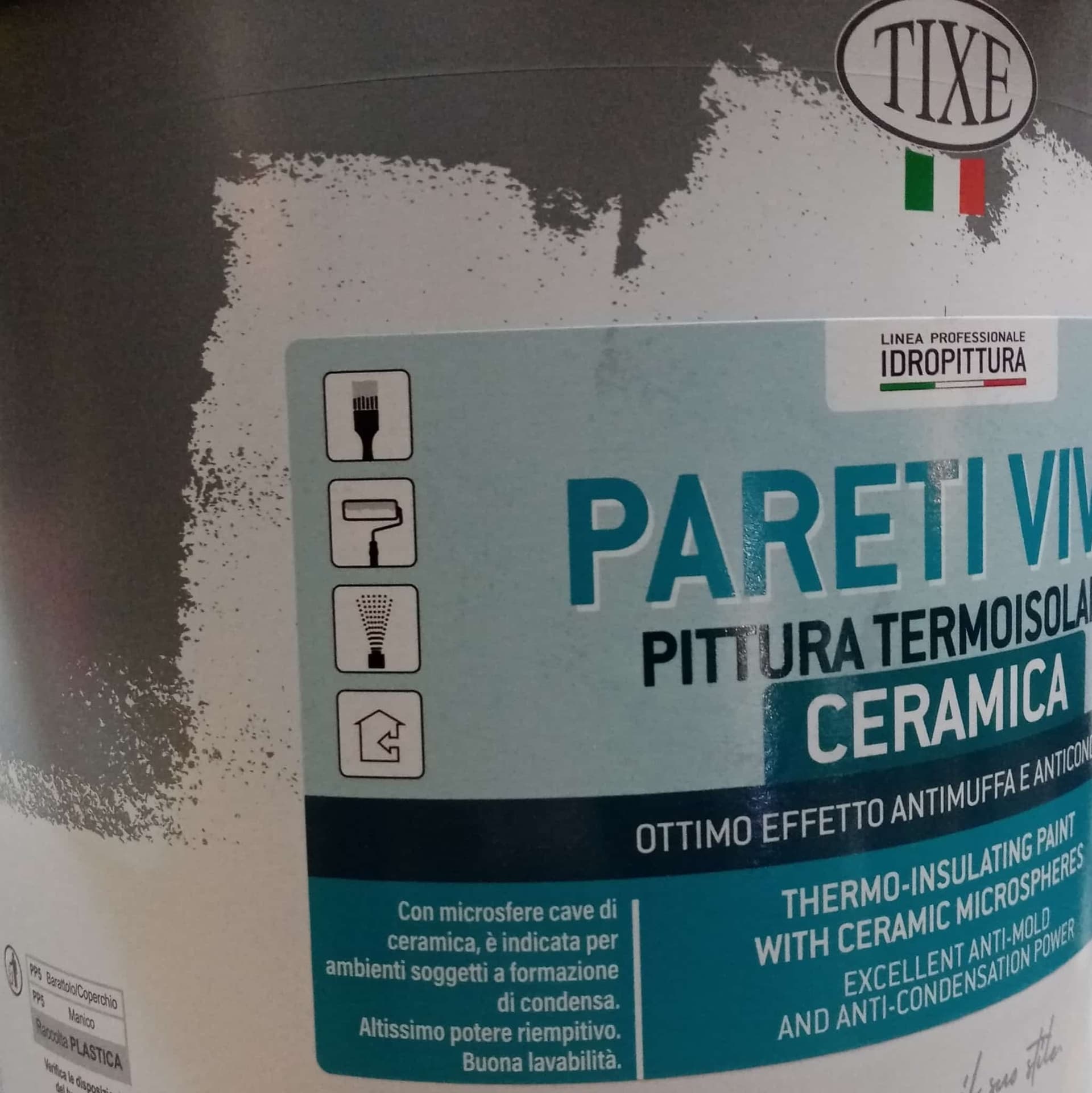 Tixe Pareti Vive 4lt pittura bianca opaca anticondensa termoisolante ceramica alto spessore con antimuffa lavabile per interni in Pittura per pareti Aloiserw.com - Altomonte, commercioVirtuoso.it