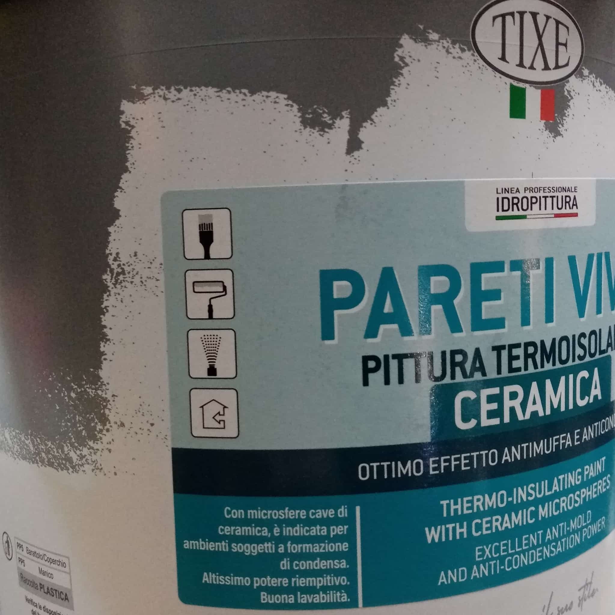 Tixe Pareti Vive 4lt pittura bianca opaca anticondensa termoisolante ceramica alto spessore con antimuffa lavabile per interni in Pittura per pareti Aloiserw.com - Altomonte, commercioVirtuoso.it