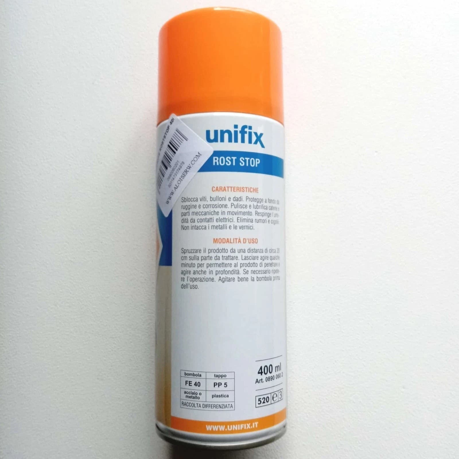 Unifix Rost Stop 400ml sbloccante spray scioglie ruggine grasso impurità in Grassi e lubrificanti Aloiserw.com - Altomonte, commercioVirtuoso.it