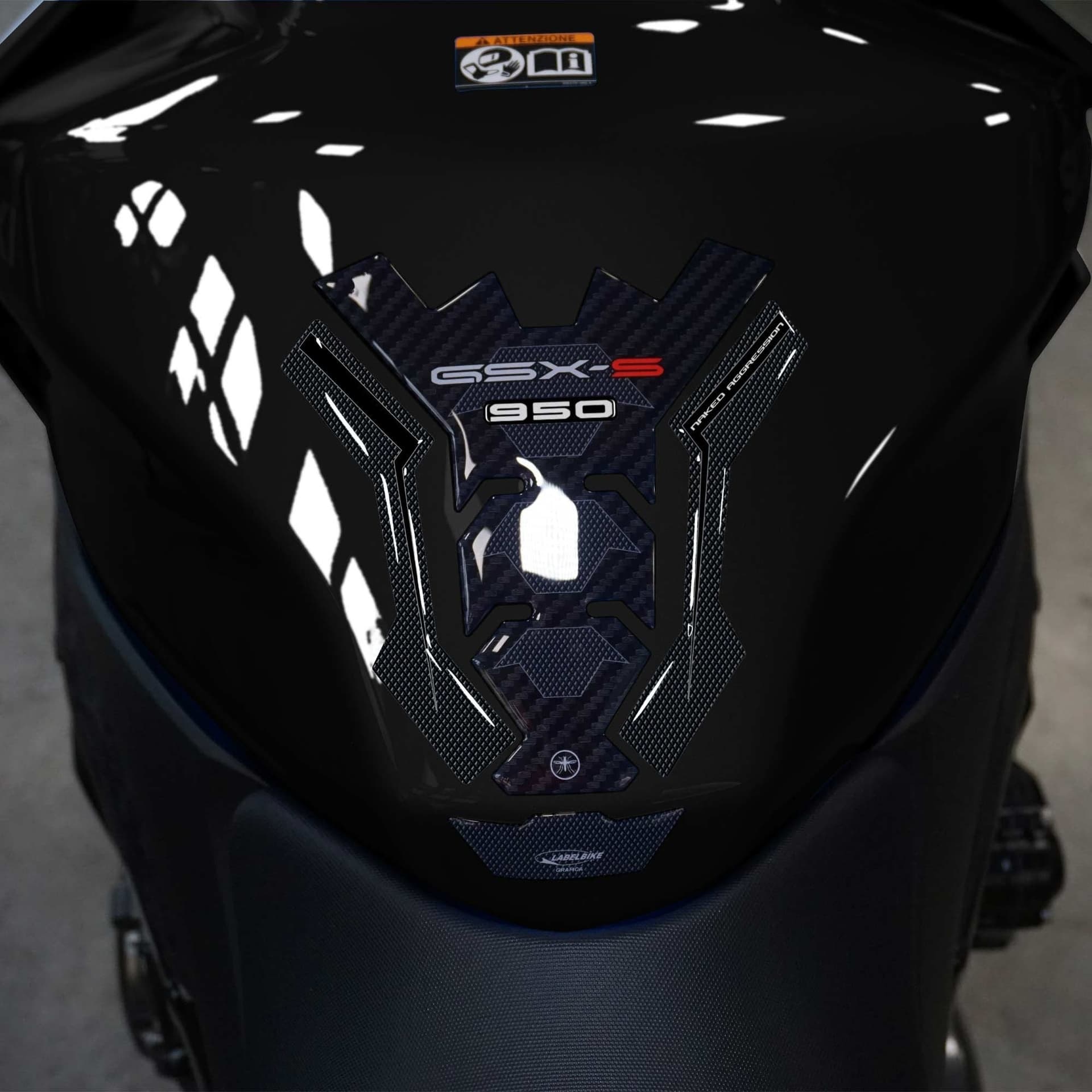 Adesivo 3D Protezione serbatoio compatibile con Suzuki GSX-S 950 dal 2021-2023 in Decalcomanie adesivi e magneti LabelBike - Bibbiano, commercioVirtuoso.it