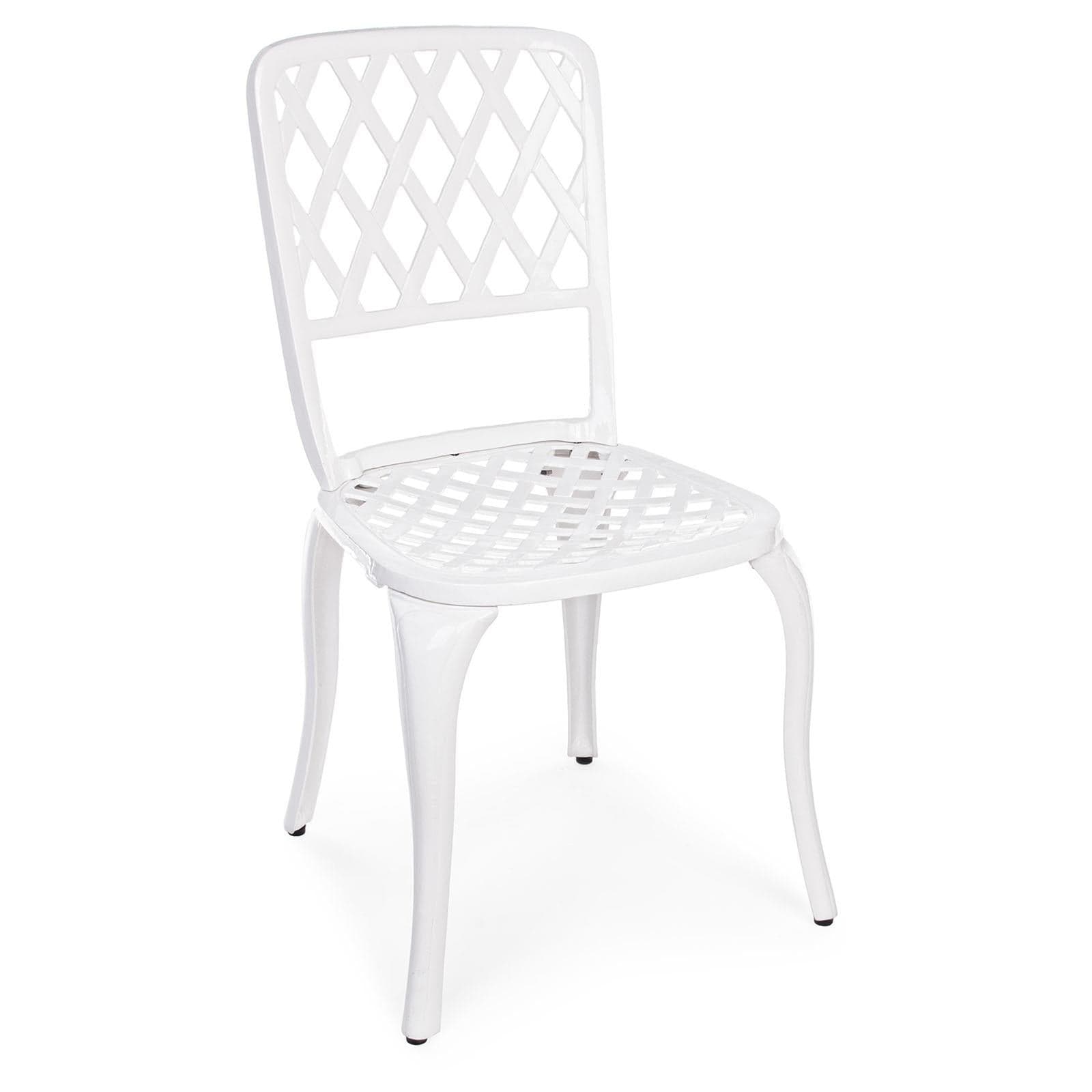Sedia "Faenza" in alluminio da esterno per giardino e veranda h 89 cm - 14