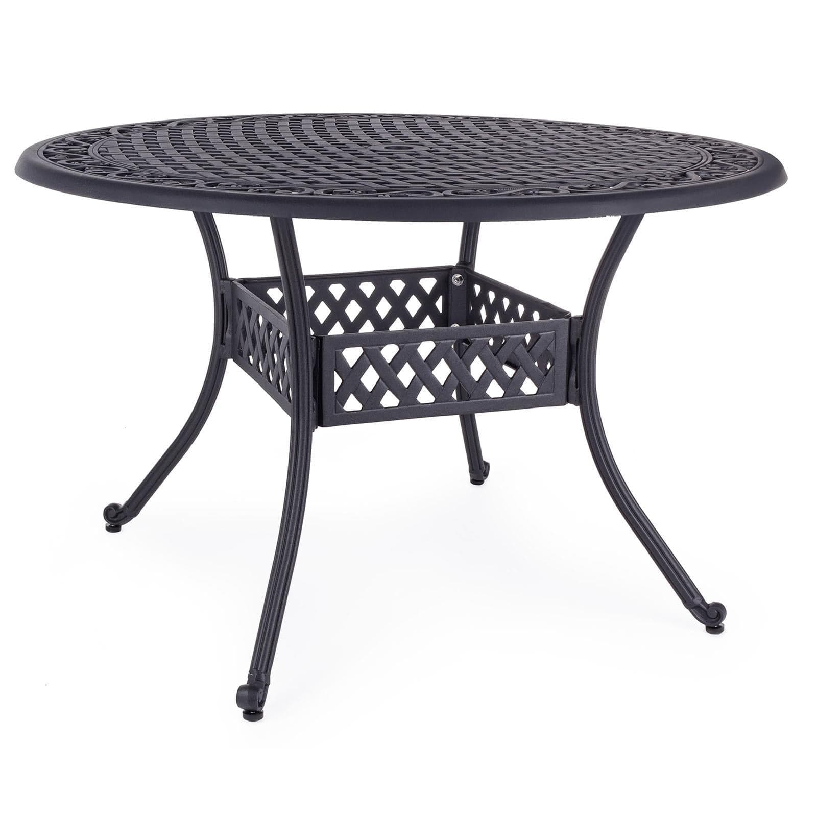 Tavolo tondo "Ivrea" in alluminio da esterno per giardino e veranda Ø 120 cm - 14