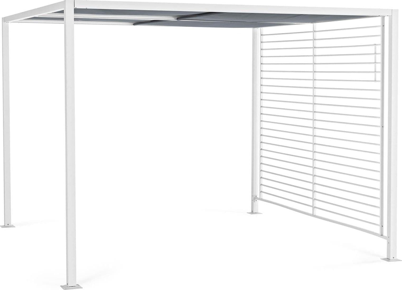 Gazebo moderno "Noah" per giardino e veranda, pergolato scorrevole di design – 2.8 x 2.8 mt – Andrea Bizzotto Spa – scaffale