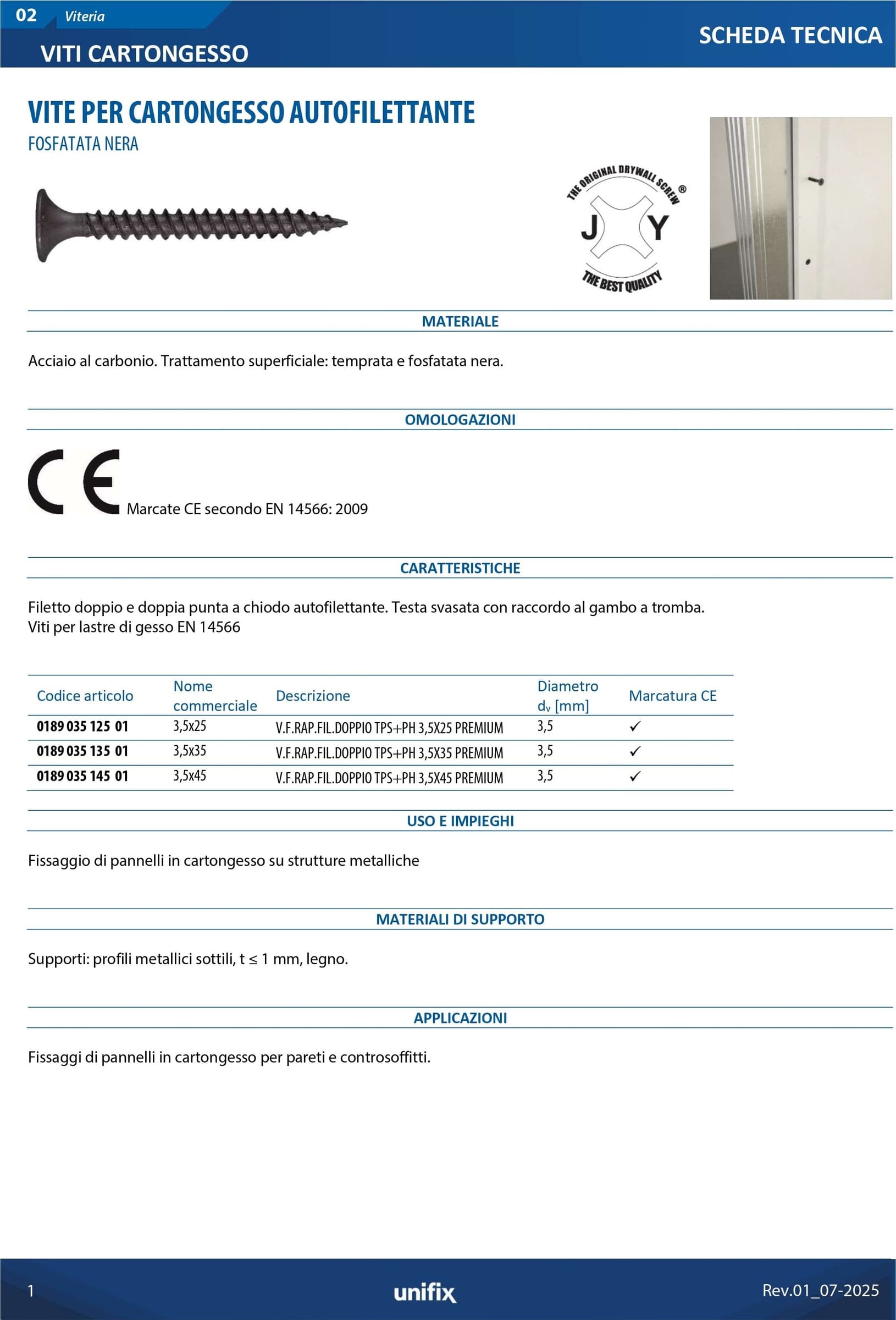 Vite premium autofilettante per cartongesso 3,5x25mm - 2000pz in  Aloiserw.com - Altomonte, commercioVirtuoso.it