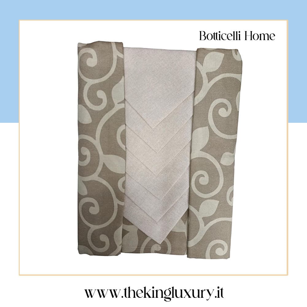 Tovaglia da Tavola Botticelli Procida X12 100% Cotone in Tovaglioli The King Luxury - San Marcellino, commercioVirtuoso.it