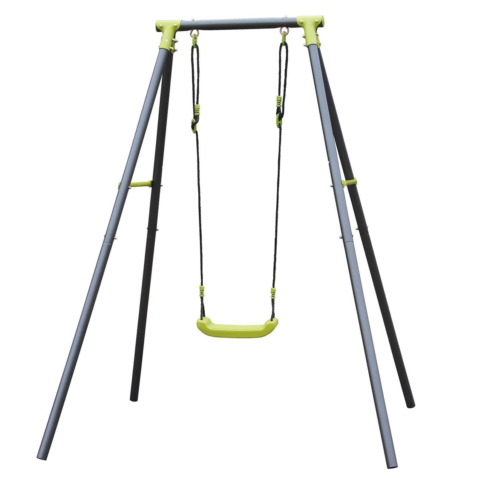 Altalena con struttura in metallo da giardino per bambini con seggiolino da esterno in Casette giocattolo La Zappa - Altamura, commercioVirtuoso.it