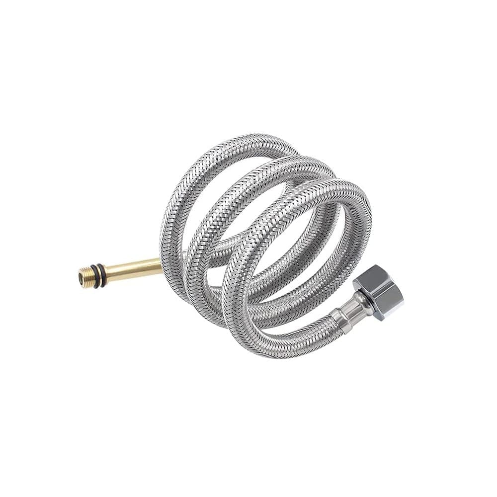 Flessibile acqua F 3/8" x M 10mm da 50cm tramato in acciaio inox con codolo per rubinetto miscelatore in Tubi per irrigazione Aloiserw.com - Altomonte, commercioVirtuoso.it