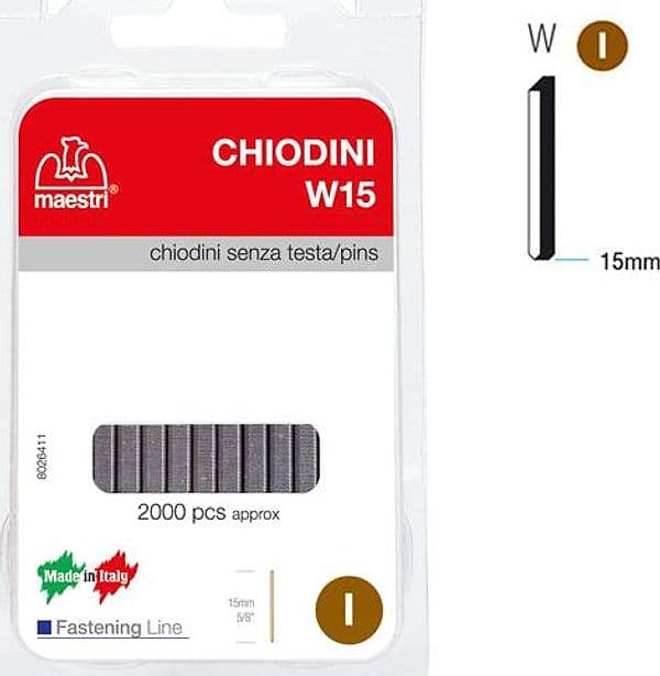 CHIODINI S/TESTA W15 IN BLISTER DA 2000 C. RO-MA