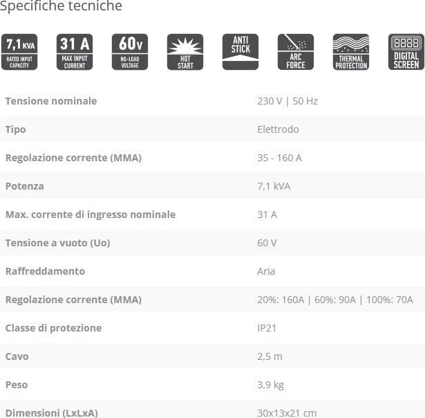 FF Group DWM 161 EASY saldatrice inverter MMA 35-160A uso hobbistico in Attrezzatura per saldatura ad arco Aloiserw.com - Altomonte, commercioVirtuoso.it