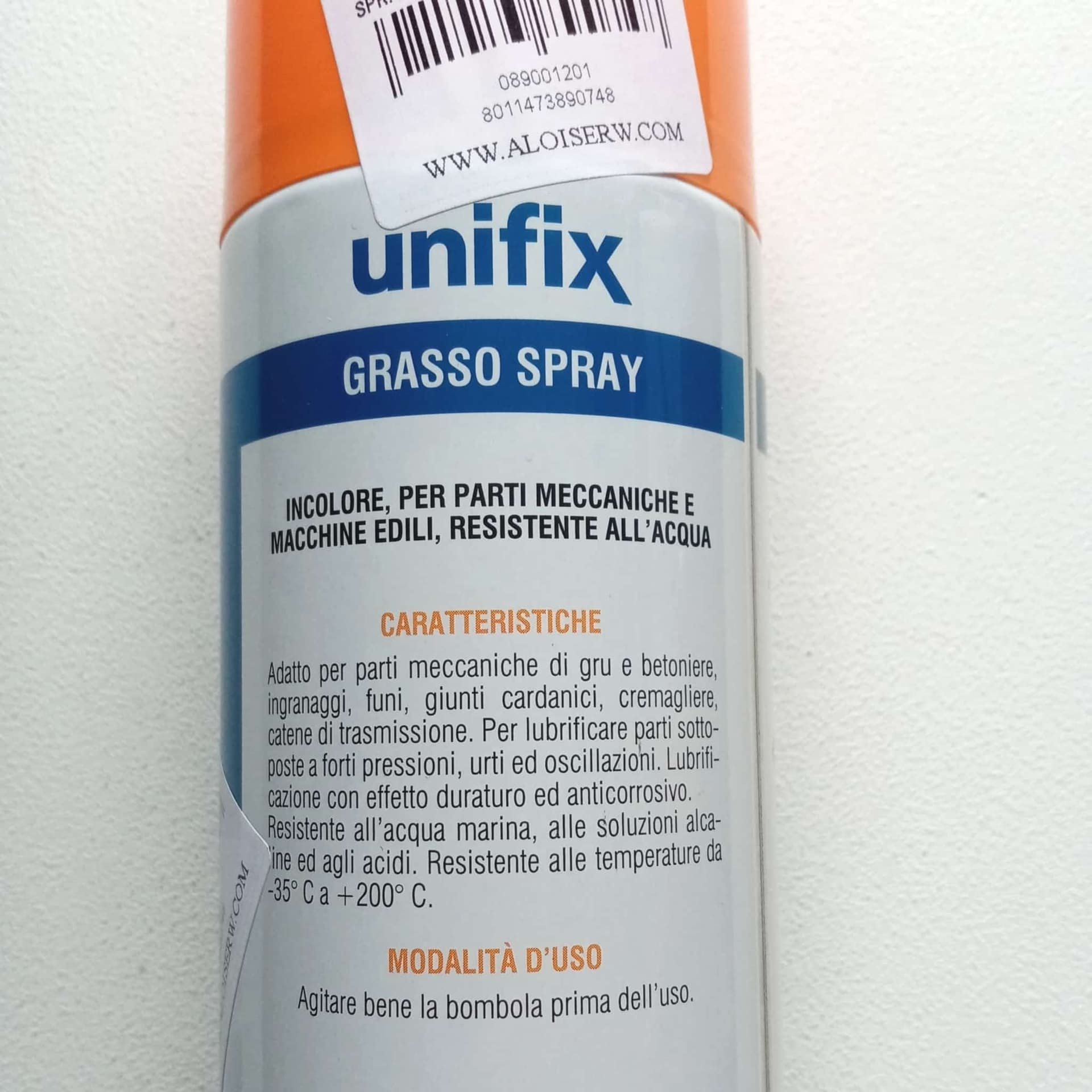 Unifix Grasso incolore 400ml lubrificante spray atossico per parti meccaniche in movimento in Lubrificanti Aloiserw.com - Altomonte, commercioVirtuoso.it