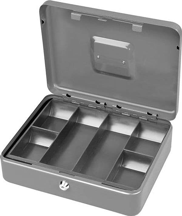 CASSETTA PORTAVALORI SECUR 25X18X9CM GRIGIO CHIARO