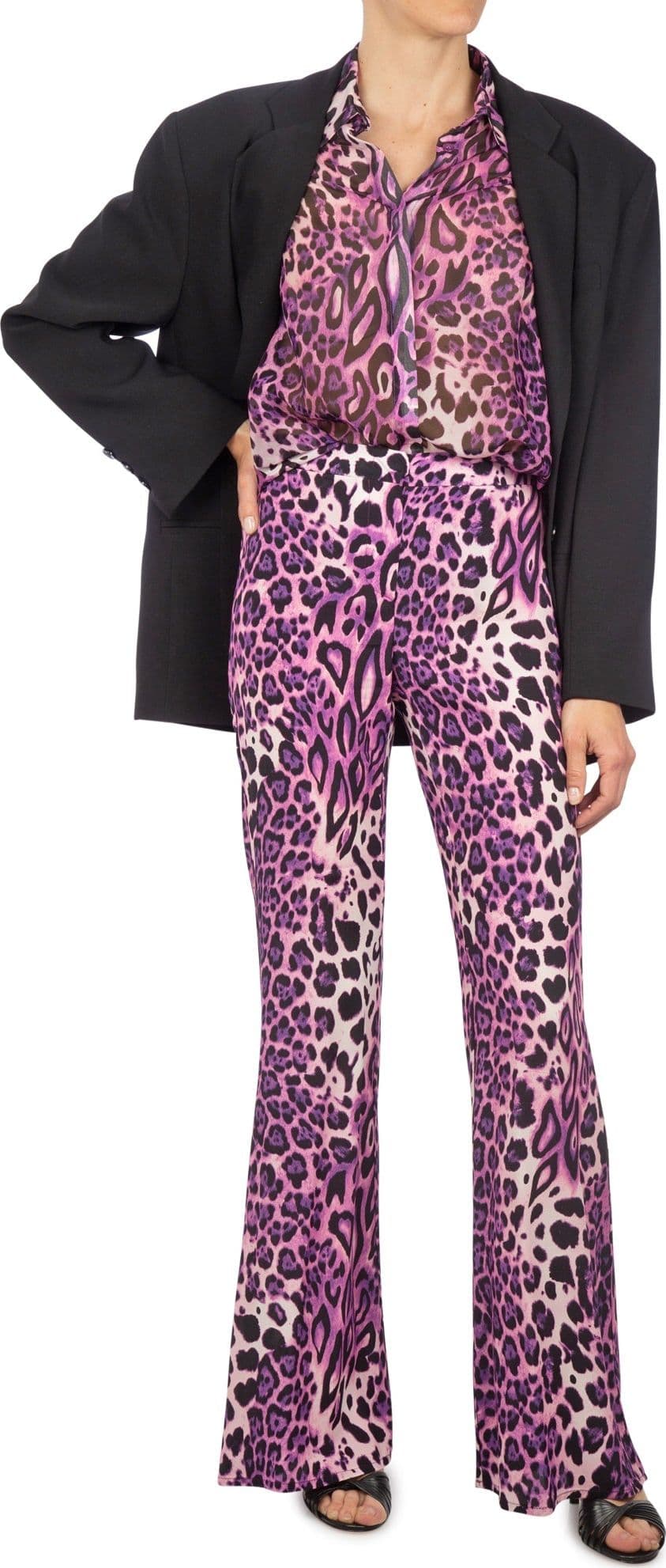 SO ALLURE So Allure - Pantalone - 410705 - Viola/Nero da donna in Pantaloni Drestige - Casamassima, commercioVirtuoso.it