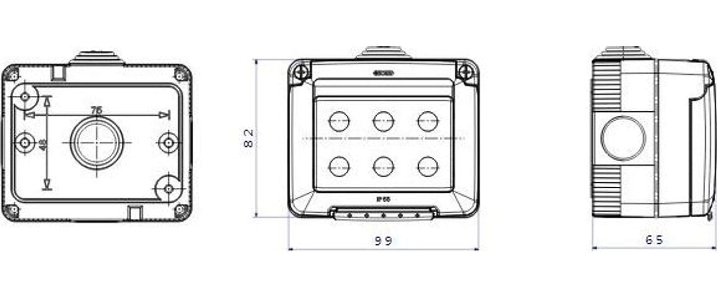 Gewiss IP55 contenitore 3P per apparecchi system protetto in Multiprese Aloiserw.com - Altomonte, commercioVirtuoso.it