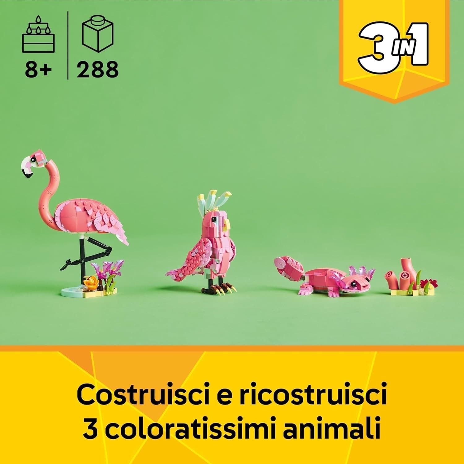 LEGO Creator - Animali Selvatici Fenicottero Rosa 3 in 1-  31170 in Set di costruzioni Centro Bimbo - Siderno, commercioVirtuoso.it