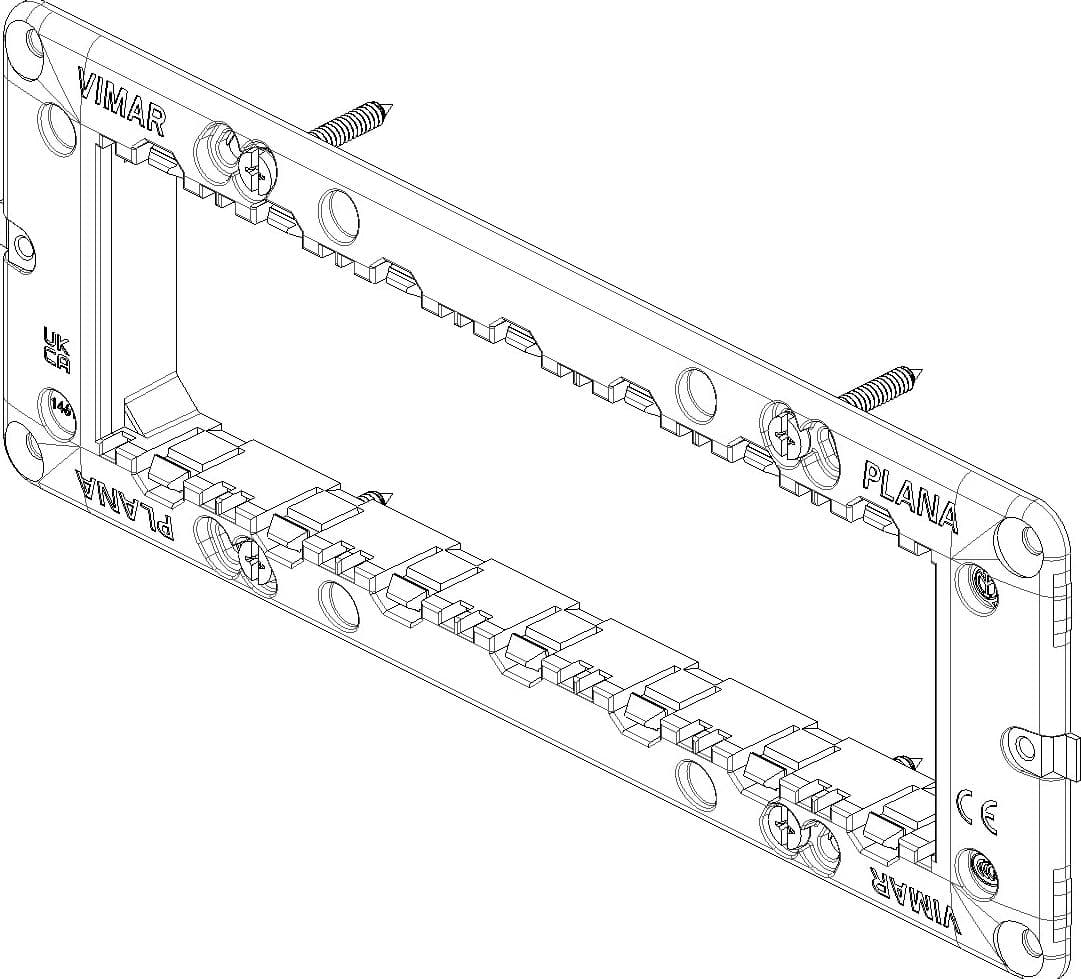 Vimar supporto 7 moduli con viti per scatole 6/7 moduli tipo 507 in Placche combinate interruttori e prese Aloiserw.com - Altomonte, commercioVirtuoso.it