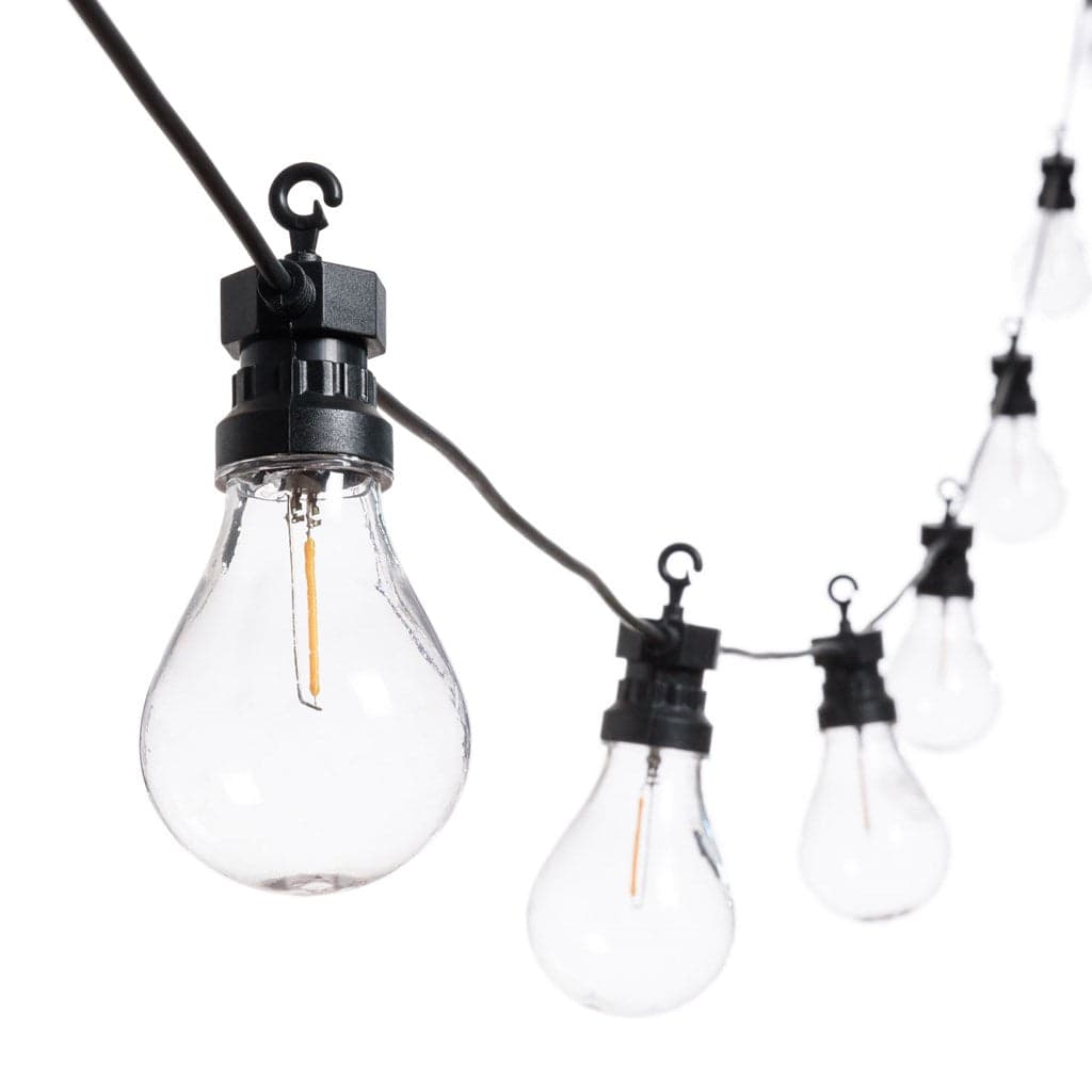 Catena prolungabile da 10 lampadine con filamenti bianco caldo per esterni 5,5 mt - 13
