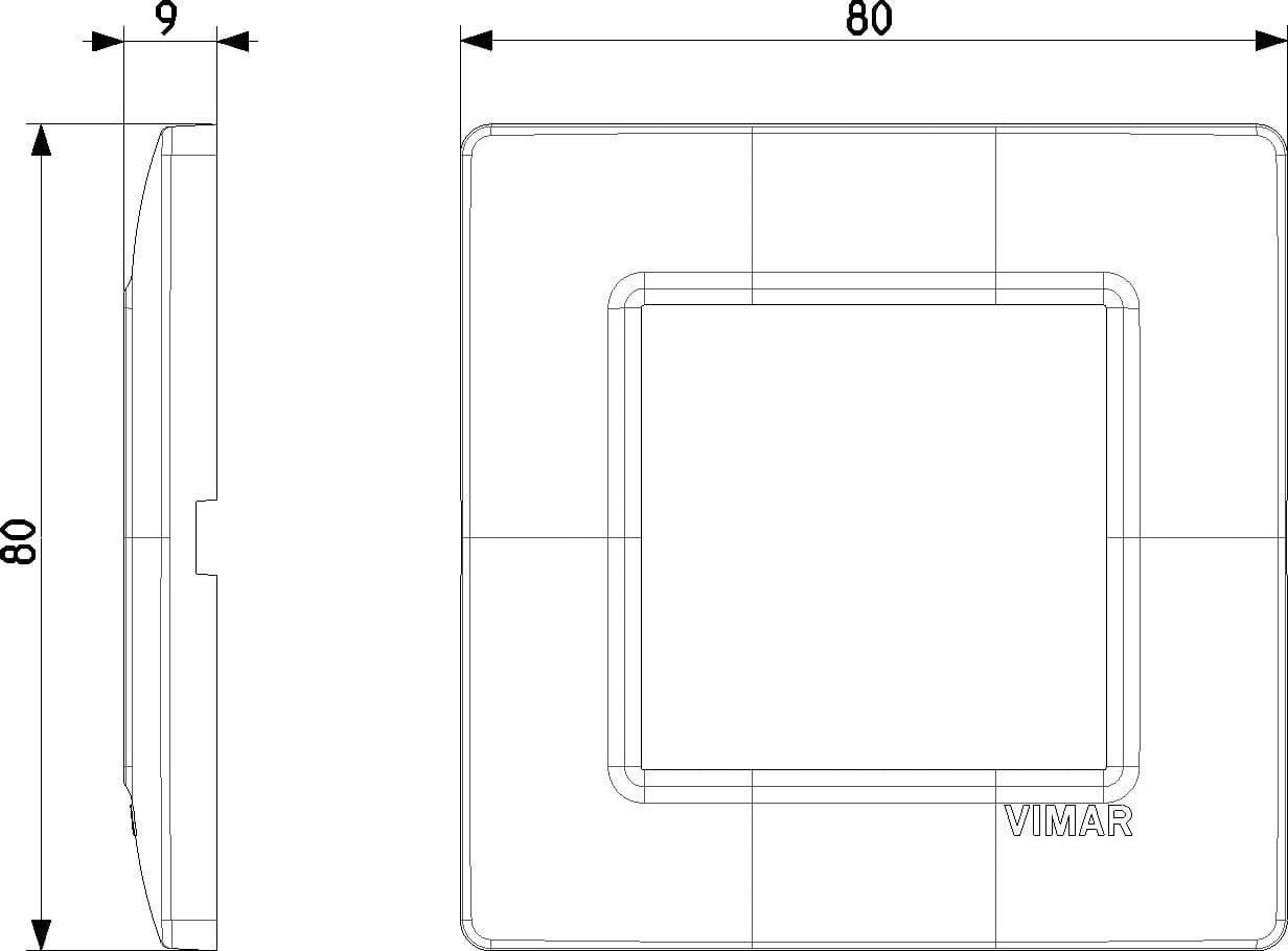 Vimar placca 2P tecnopolimero bianco per supporto montaggio su cassetta tonda in Placche per interruttori Aloiserw.com - Altomonte, commercioVirtuoso.it