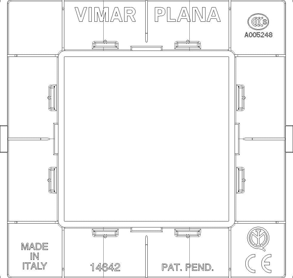 Vimar placca 2P tecnopolimero bianco per supporto montaggio su cassetta tonda in Placche per interruttori Aloiserw.com - Altomonte, commercioVirtuoso.it