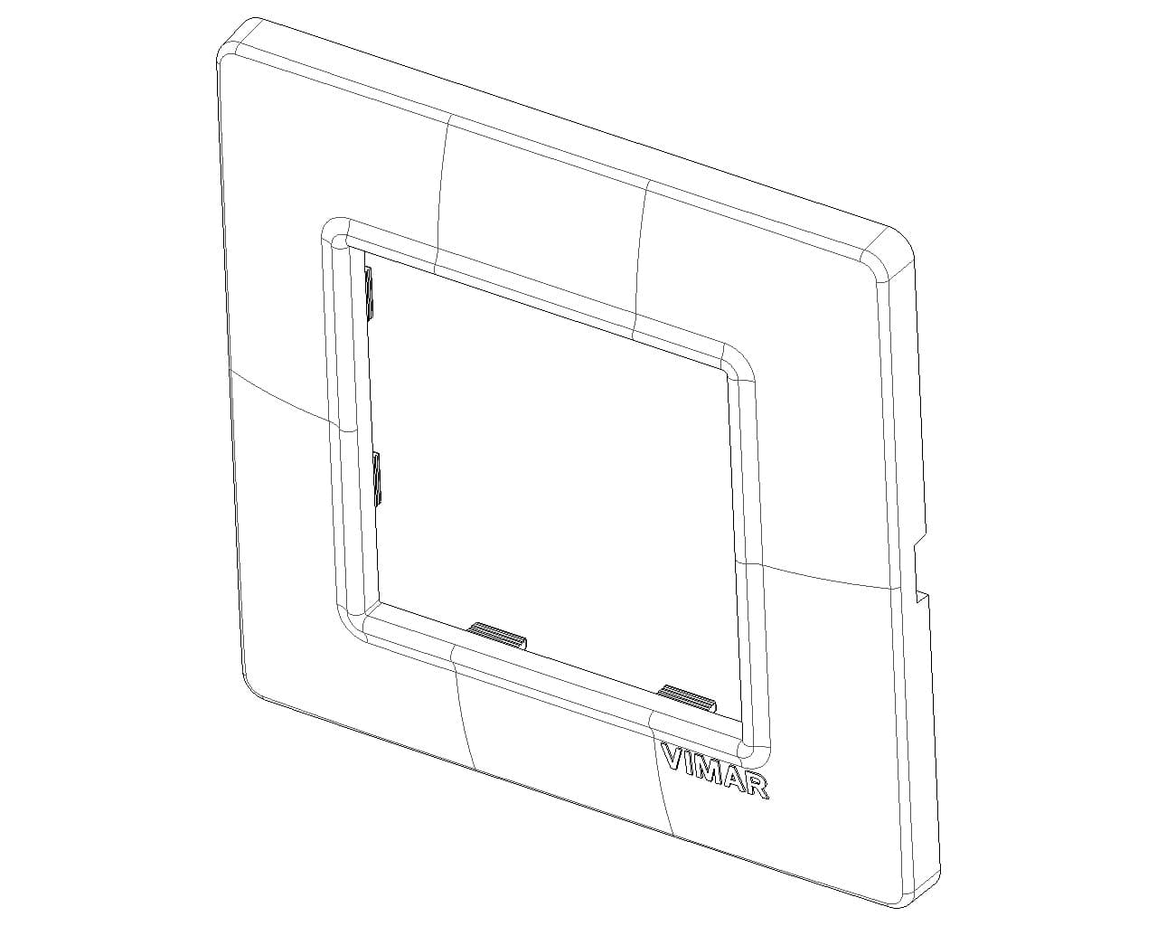 Vimar placca 2P tecnopolimero bianco per supporto montaggio su cassetta tonda in Placche per interruttori Aloiserw.com - Altomonte, commercioVirtuoso.it
