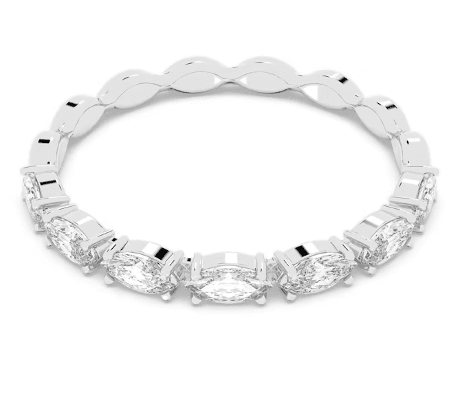 Swarovski- Anello Vittore, Taglio Marquise, Bianco, Placcato rodio in Anelli Alba Gioielli - Casoria, commercioVirtuoso.it