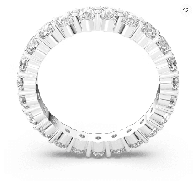 Swarovski - Anello Vittore XL, Taglio tondo, Bianco, Placcato rodio in Anelli Alba Gioielli - Casoria, commercioVirtuoso.it