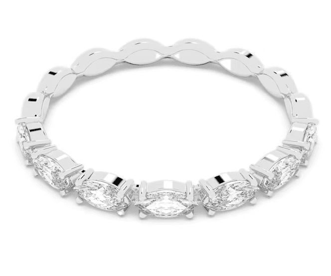 Swarovski - Anello Vittore, Taglio Marquise, Bianco, Placcato rodio in Anelli Alba Gioielli - Casoria, commercioVirtuoso.it