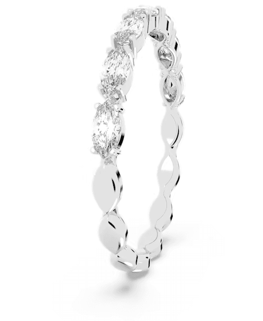 Swarovski - Anello Vittore, Taglio Marquise, Bianco, Placcato rodio in Anelli Alba Gioielli - Casoria, commercioVirtuoso.it