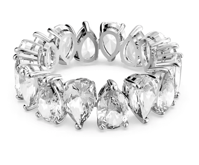 Swarovski - Anello Vittore, Taglio Drop, Bianco, Placcato rodio in Anelli Alba Gioielli - Casoria, commercioVirtuoso.it