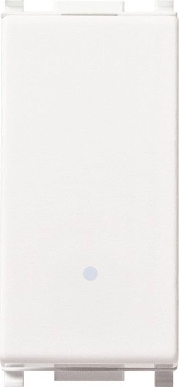 Vimar deviatore bianco 1P 10 AX 250 V Max 100 W per lampade con alimentatore integrato lluminabile tasto sostituibile